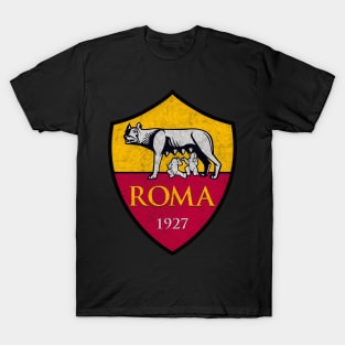 Roma // Faded Style Crest Emblem Design T-Shirt